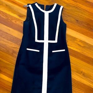 Navy and White Muse Pencil Dress